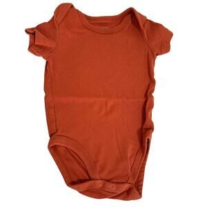 Mac & Moon Red Short Sleeve Bodysuit Size 6 Months Cotton